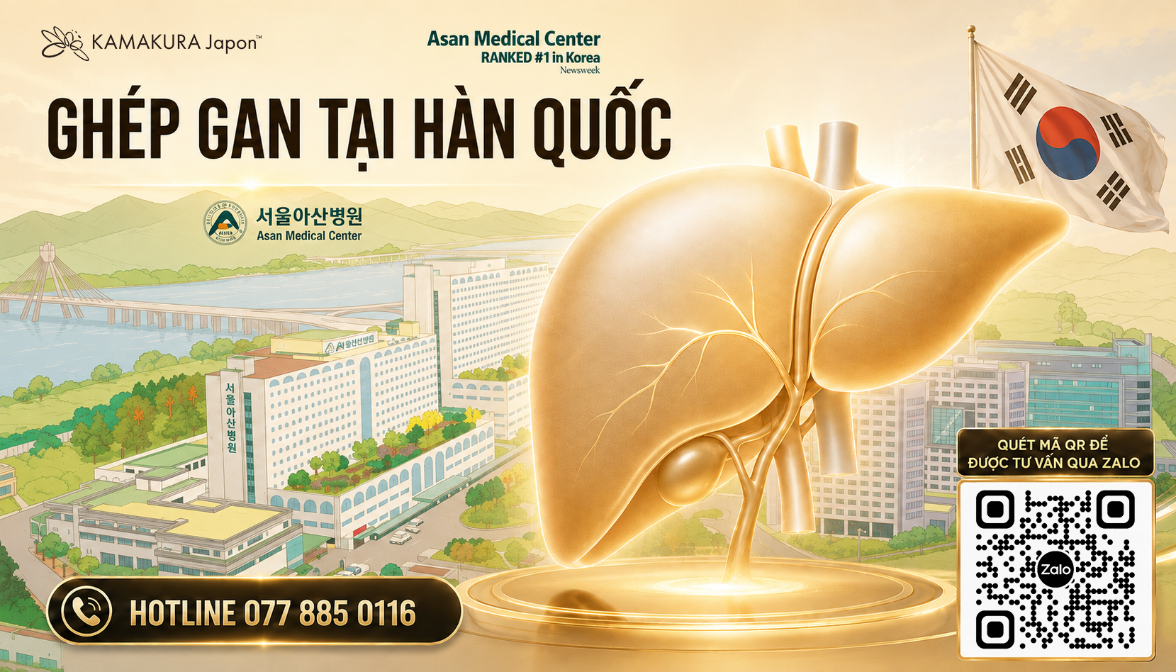 Ghép gan tại Hàn Quốc: Điều kiện, quy trình và chi phí tại Bệnh viện Asan