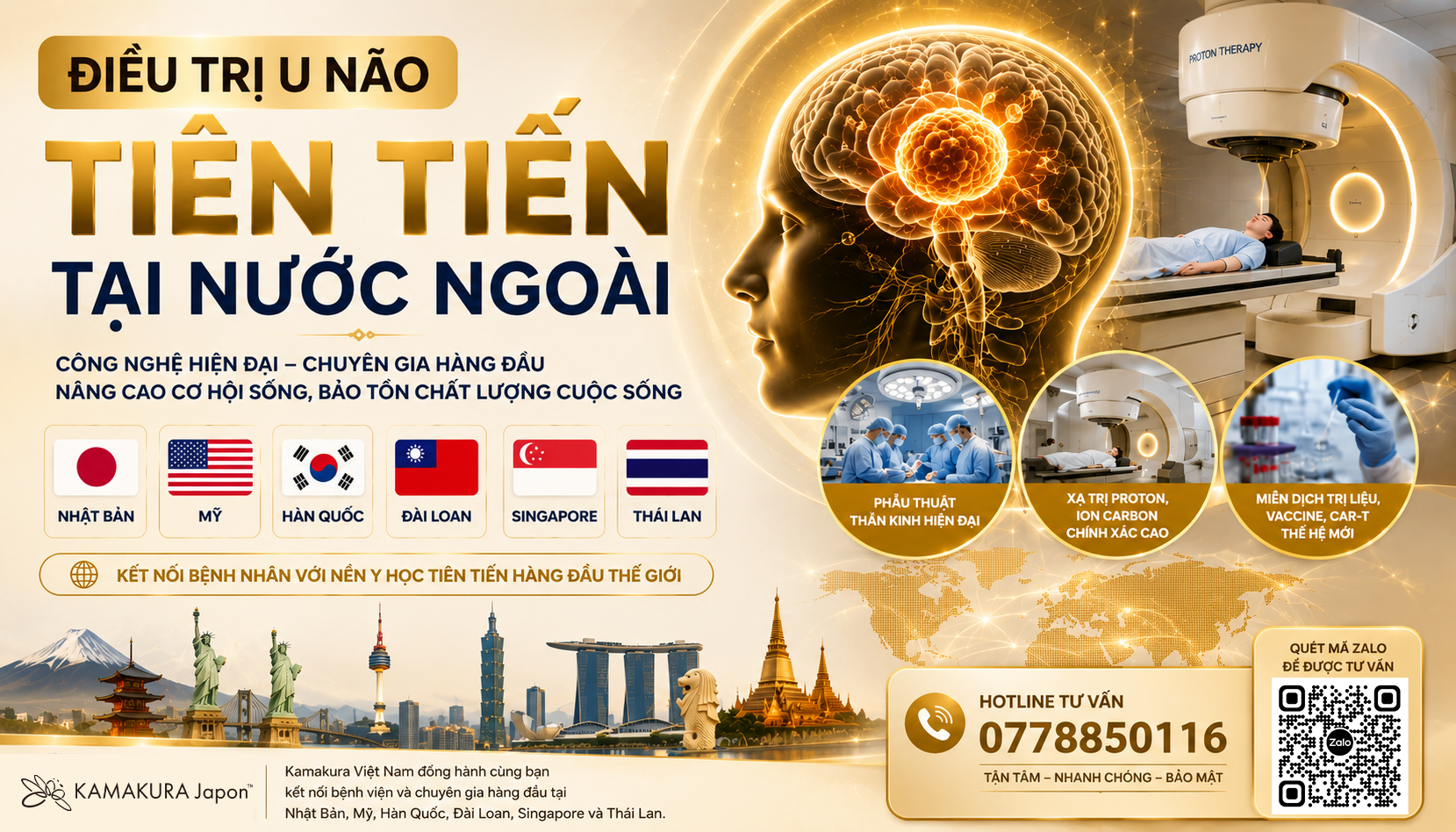 Điều Trị U Não Với Công Nghệ Tiên Tiến Tại Nhật Bản, Mỹ, Hàn Quốc, Đài Loan, Singapore Và Thái Lan