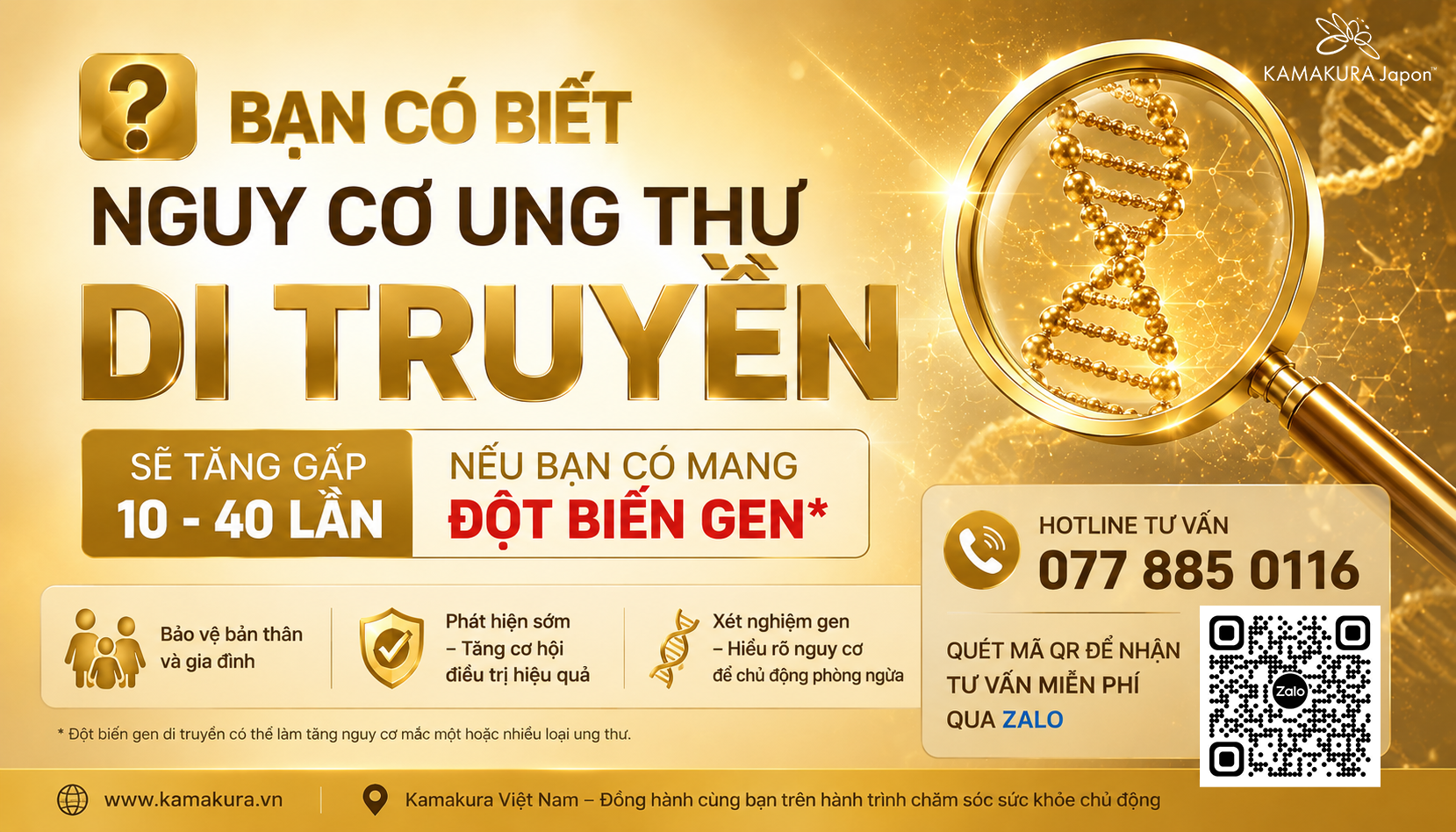 Ung thư di truyền là gì? Dấu hiệu nhận biết, xét nghiệm gen và điều trị cá thể hóa theo đột biến gen