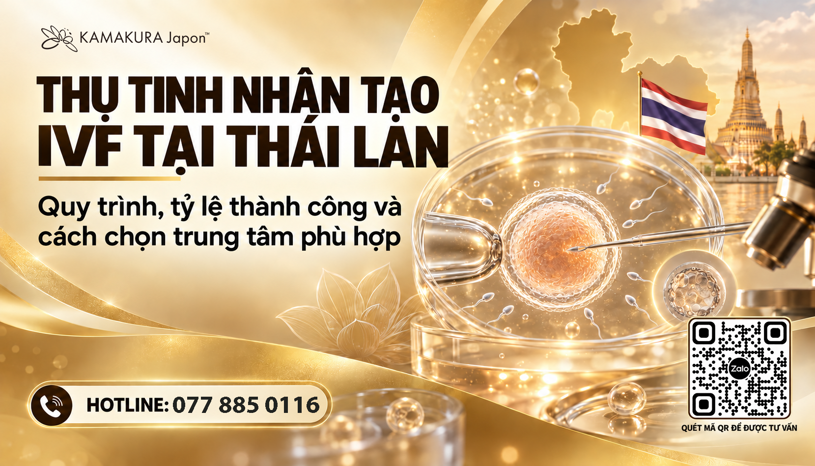 Thụ tinh nhân tạo IVF tại Thái Lan: Quy trình, tỷ lệ thành công và cách chọn trung tâm phù hợp